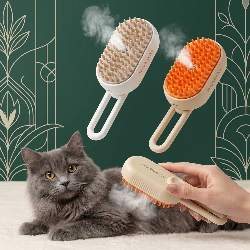 3-in-1 steam grooming brush product view