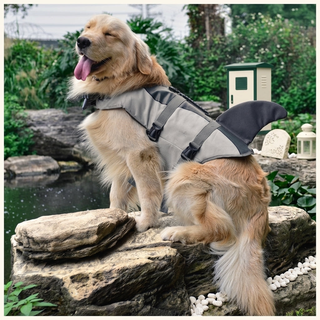 Dog life jacket safety swim vest